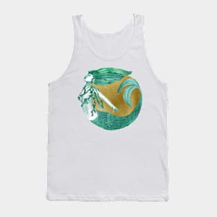 Mermaid on gold Tank Top